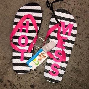 Hot mess summer flip flops